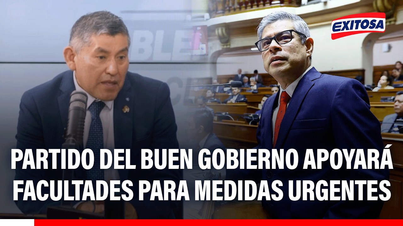 🔴🔵 Partido del Buen Gobierno apoyará facultades para medidas urgentes