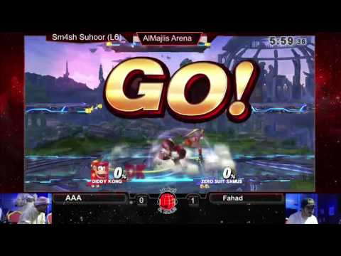 Smash 4 Suhoor: AAA (Diddy Kong) vs Fahad (ZSS) - LR7