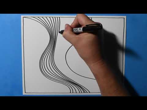 Satisfying Tangle Pattern Line Drawing / Relaxing Abstract Art