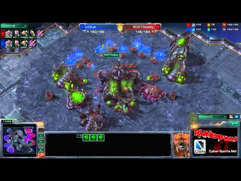 CSN SC2 - viOLet vs Destiny - Map 1 - Rundown #7 with Rance and Gwin