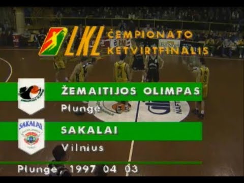 LKL. Žemaitijos Olimpas -  Vilniaus Sakalai 1997 04 03