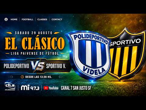 ⚽🏆EL CLÁSICO de VIDELA 🔵⚪ Polideportivo Videla VS 🔵🟡Sportivo Videla / Liga Paivense📽️📺  EN VIVO