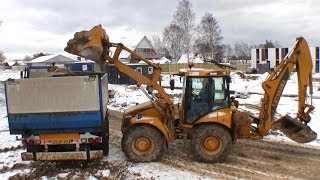 preview picture of video 'Hydrema 906D Backhoe Loading Volvo FM12 480 8x4 Truck'