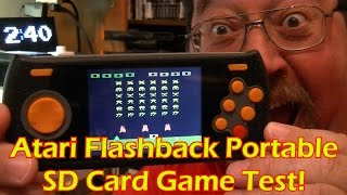 Atari Flashback Portable SD Card Game Test!