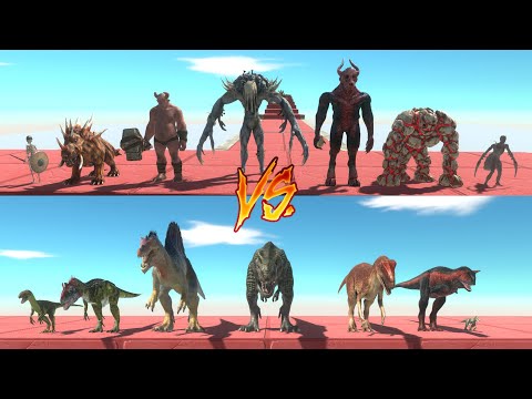 CARNIVORE DINOSAURS VS INFERNALS Animal Revolt Battle Simulator
