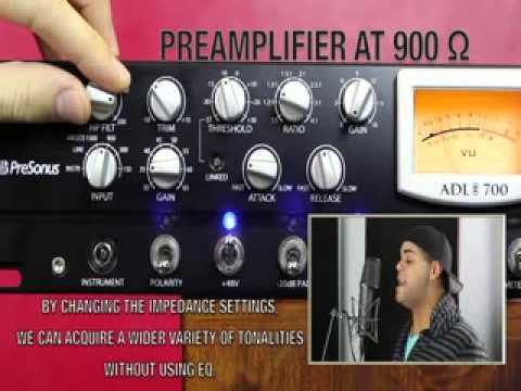 PreSonus ADL 700 Channel Strip   Vocal Demo With Mathenee Treco
