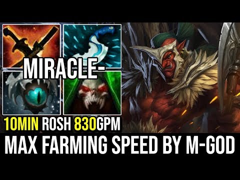 Miracle [Troll Warlord] Reason Why We Call Him M-God Max Farming Speed 10Min Roshan 830GPM | Dota 2