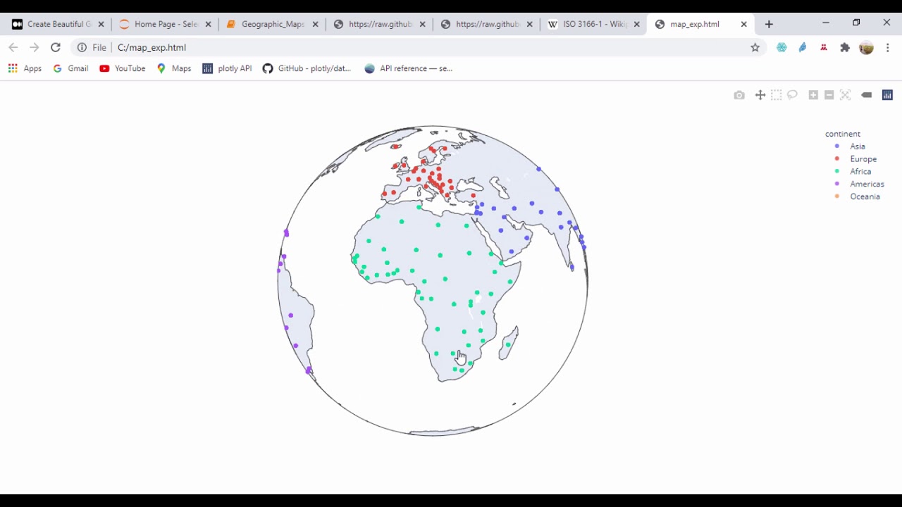 Creating Geographic Maps with plotly express