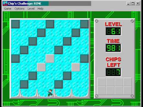 Chip's Challenge 1 Level 61 (Rink) - 950 seconds