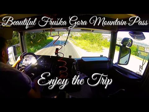 CV Driving SCANIA 4 Series Manual Transmission - Beautiful Fruška Gora Mountain Pass
