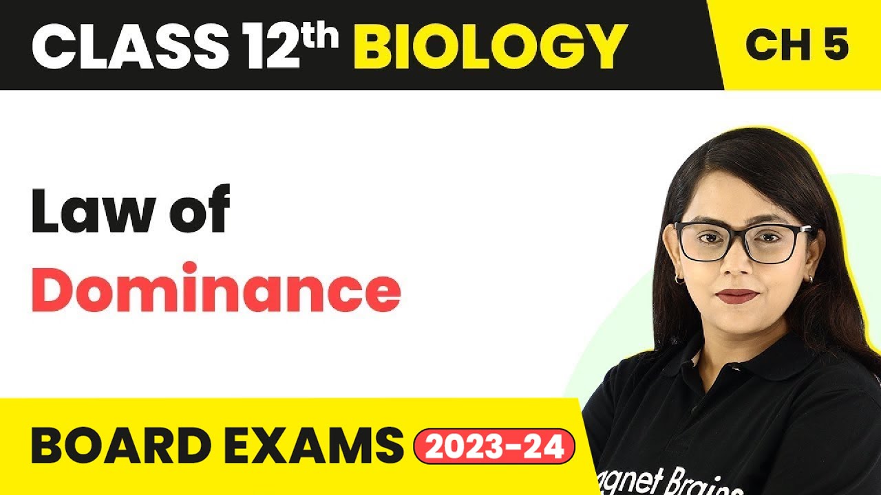 Class 12 Biology Ch 5 | Law of Dominance - Principles of Inheritance & Variation CBSE/NEET 2022-23