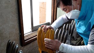 [討論] 韓國最古老手工棒球手套店 製作手套過程
