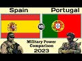 Spain vs Portugal Military Power Comparison 2023 | Portugal vs Spain Army | World military power
