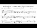 Transcription - #3 Chet Baker plays "Summertime"