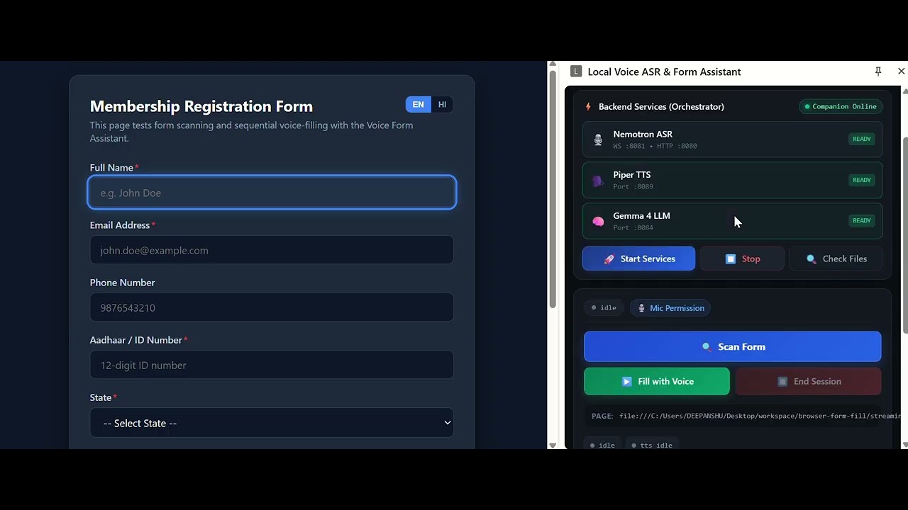 Part 1: Chrome Extension Offline Voice Assistant Demo