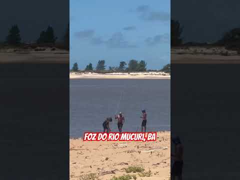 Pescadores na foz do Rio Mucuri, Bahia, BA #turismo #praia #axé
