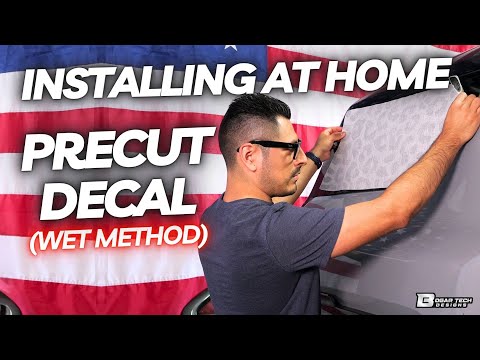 How to Install Precut Window Decal (Wet Method) - American Flag, Leopard & Cow Print Decals