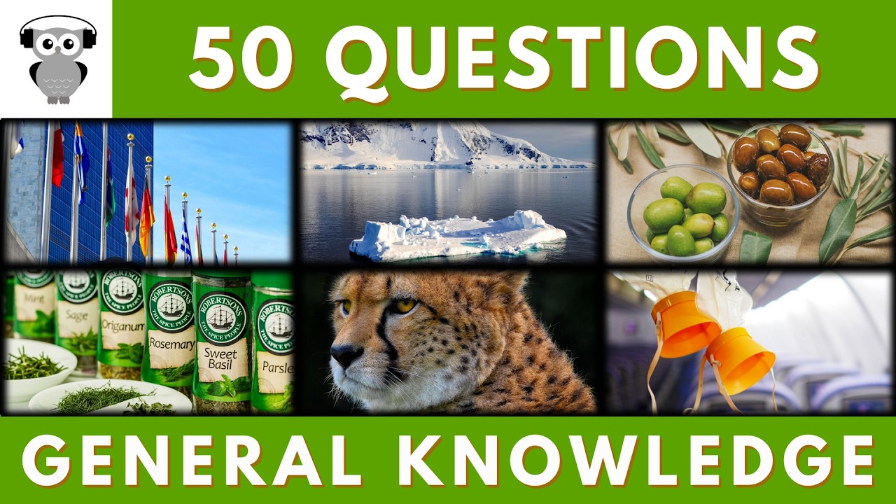 General Knowledge Quiz Trivia #247 | UN Flags, Iceberg, Olive, Spices, Cheetah, Plane Mask Oxygen