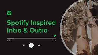 Spotify music player intro template | outro spotify inspired no texts aesthetic 2026