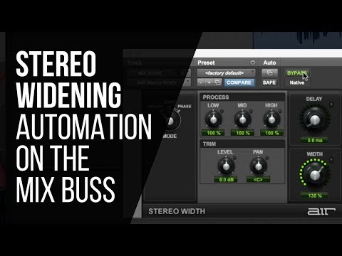 Stereo Widening Mix Buss Automation - RecordingRevolution.com