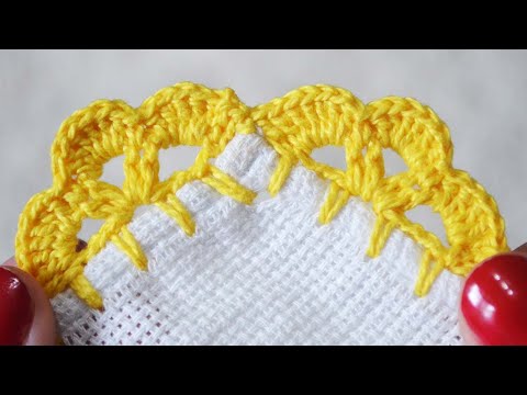 COMO FAZER BARRADO DE CROCHÊ CARREIRA ÚNICA #966 | BICO DE CROCHE PASSO A PASSO
