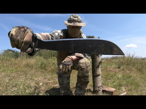 COLD STEEL JUNGLE MACHETA - 65Mn STEEL - MADE IN CHYNA - DESTRUCTION TEST - WTF STICKMAN! @csknives