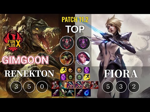 FPX GimGoon Renekton vs Fiora Top - KR Patch 11.2