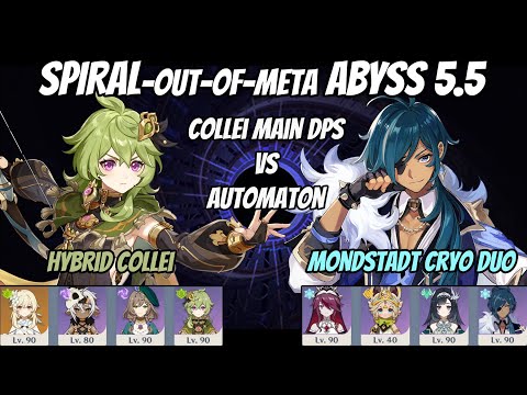 Spiral Abyss 5.5 - Hypercarry Collei vs 5 MILLION HP Automaton!! - 9-star - Genshin Impact
