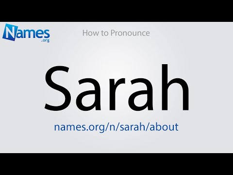 How to Pronounce Sarah