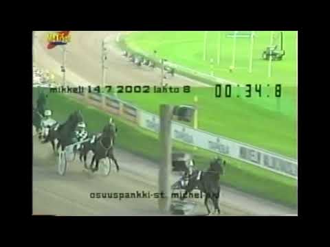 Jori Turja-tränade Varenne & Gianpaolo Minnucci vinner St. Michel Ajo på 1.09,3 i Mikkeli 2002.