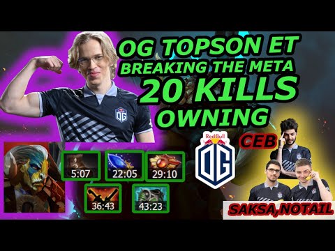 OG TOPSON ELDER TITAN MID BREAKING THE META DESTROYING OG SAKSA,NOTAIL AND MIDONE INSANE EU 9KDOTA