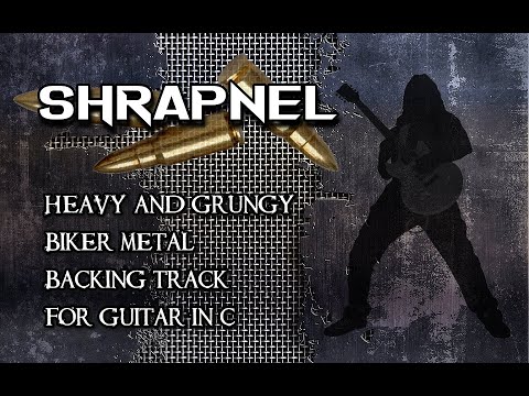 Shrapnel - Heavy and Grungy Biker Metal Backing Track For Guitar in C (GROOVY!)