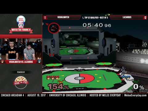 Chicago Arcadian 4 - VisualWatch (Marth Red) vs. Lazarous (Marth) - SSBM - Losers Top 32 Qualifier
