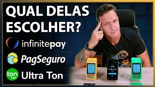 TOP 3 - PAGSEGURO ou TON ou INFINITEPAY  - Comparamos - Qual a MELHOR MÁQUINA de Cartão para 2022 ?