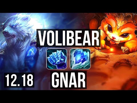 VOLIBEAR vs GNAR (TOP) | 5/0/3, 400+ games | KR Master | 12.18