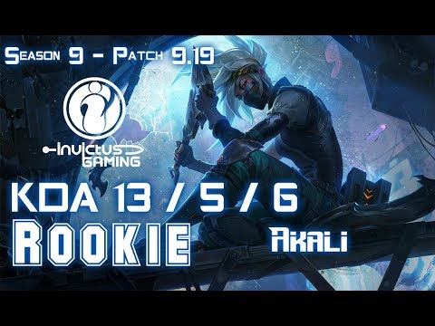 IG Rookie AKALI vs RENEKTON Mid - Patch 9.19 KR Ranked