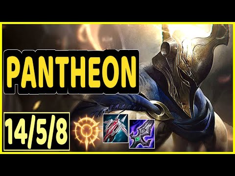 PANTHEON VS YASUO - 14/5/8 KDA MID GAMEPLAY EMERALD IV