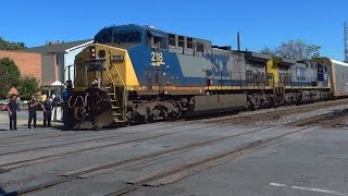 preview picture of video 'CSX Autorack Passing Brunswick Station'