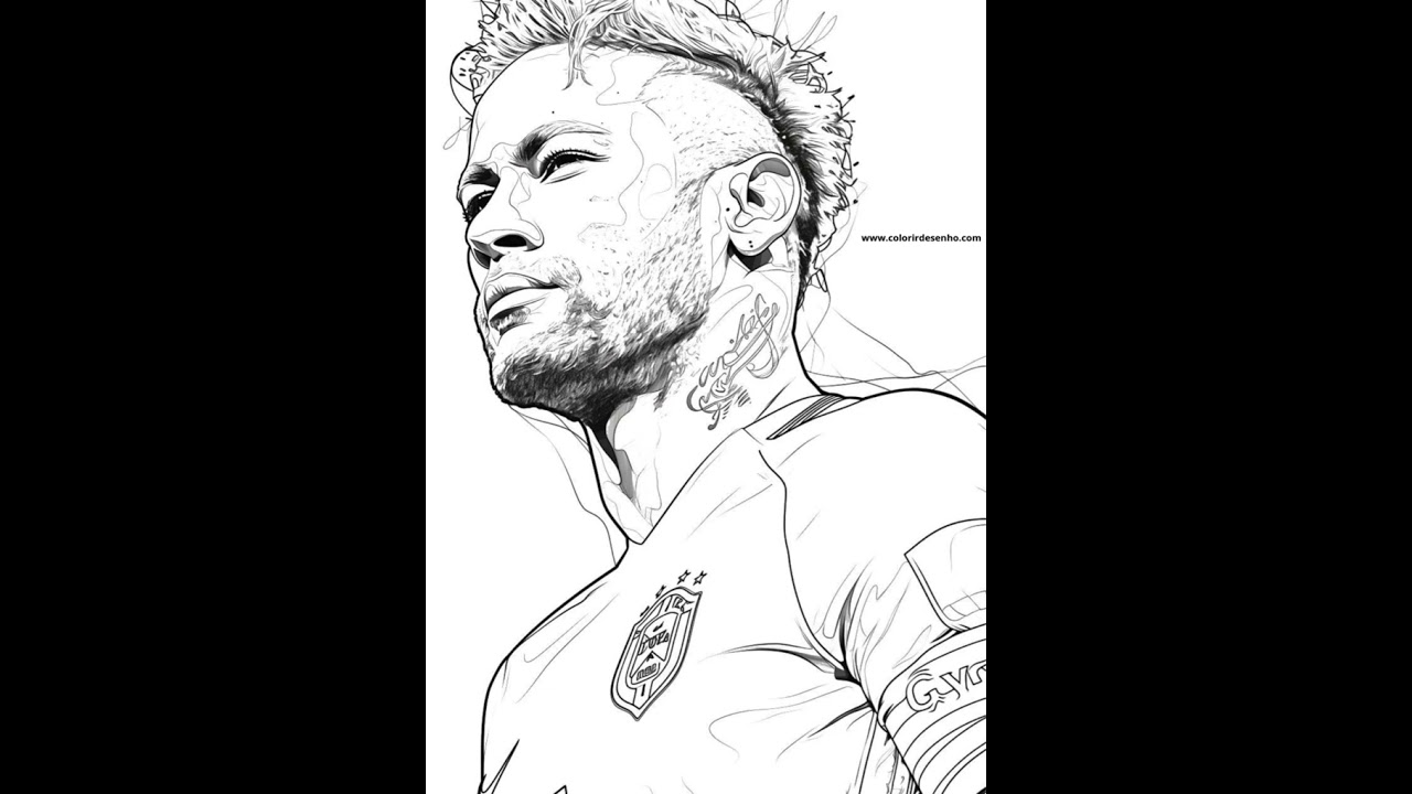 Neymar Coloring Pages 1