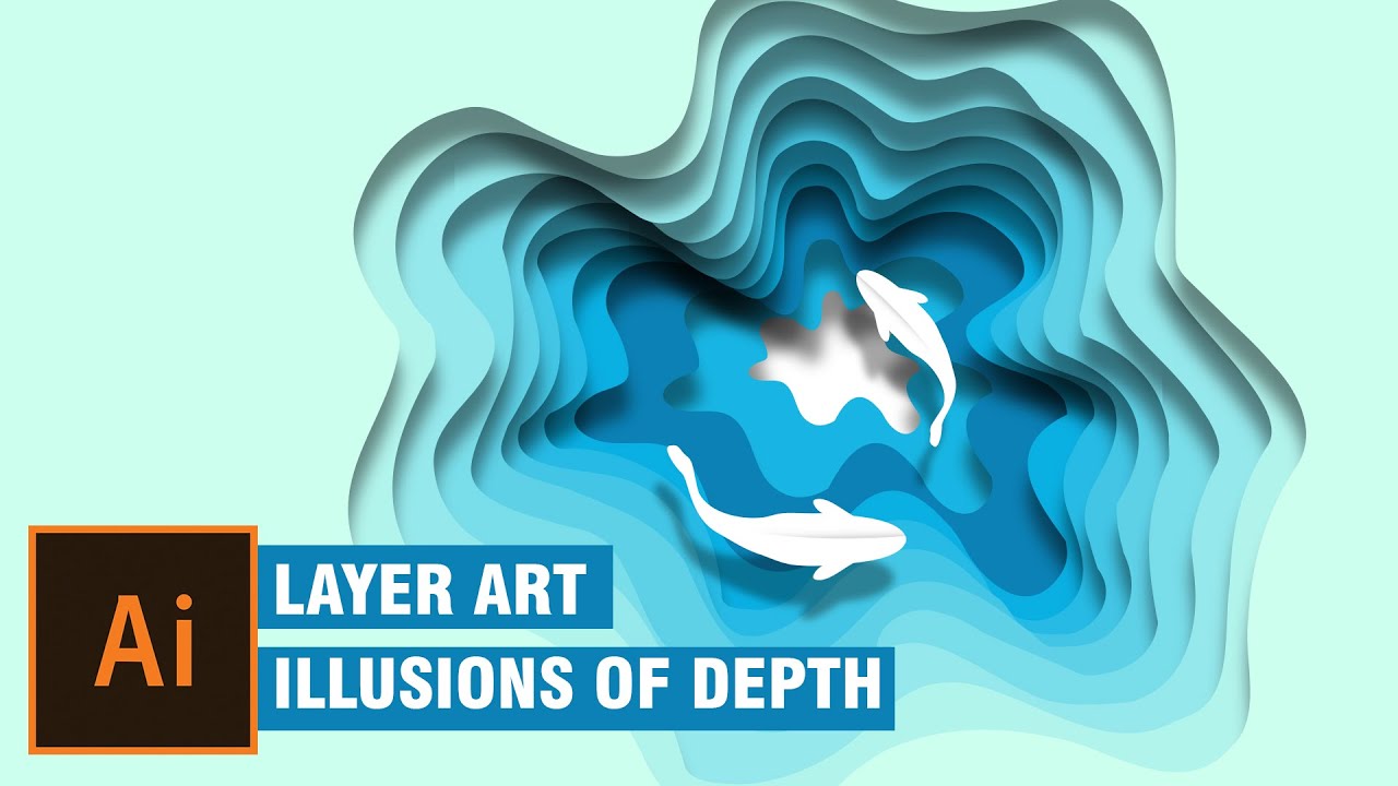 layer art in illustrator | illustration | Illusions of Depth | illustrator tutorial | cs6 | cc