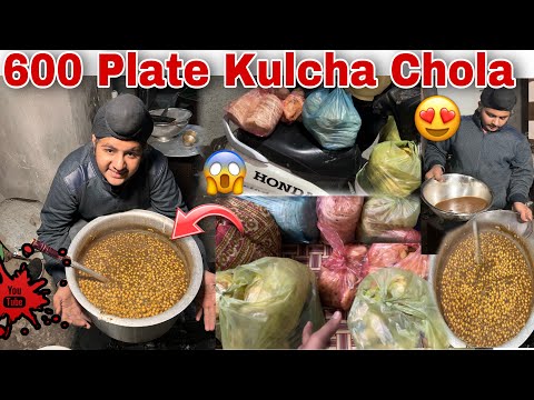 first Time making 600😨Plate kulcha Chole ||Full Making 🥳