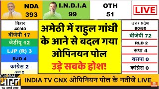 Lok Sabha Opinion Poll 2024 LIVE: अमेठी में राहुल गांधी के आने से बदल गया ओपिनयन पोल उड़े सबके होश!