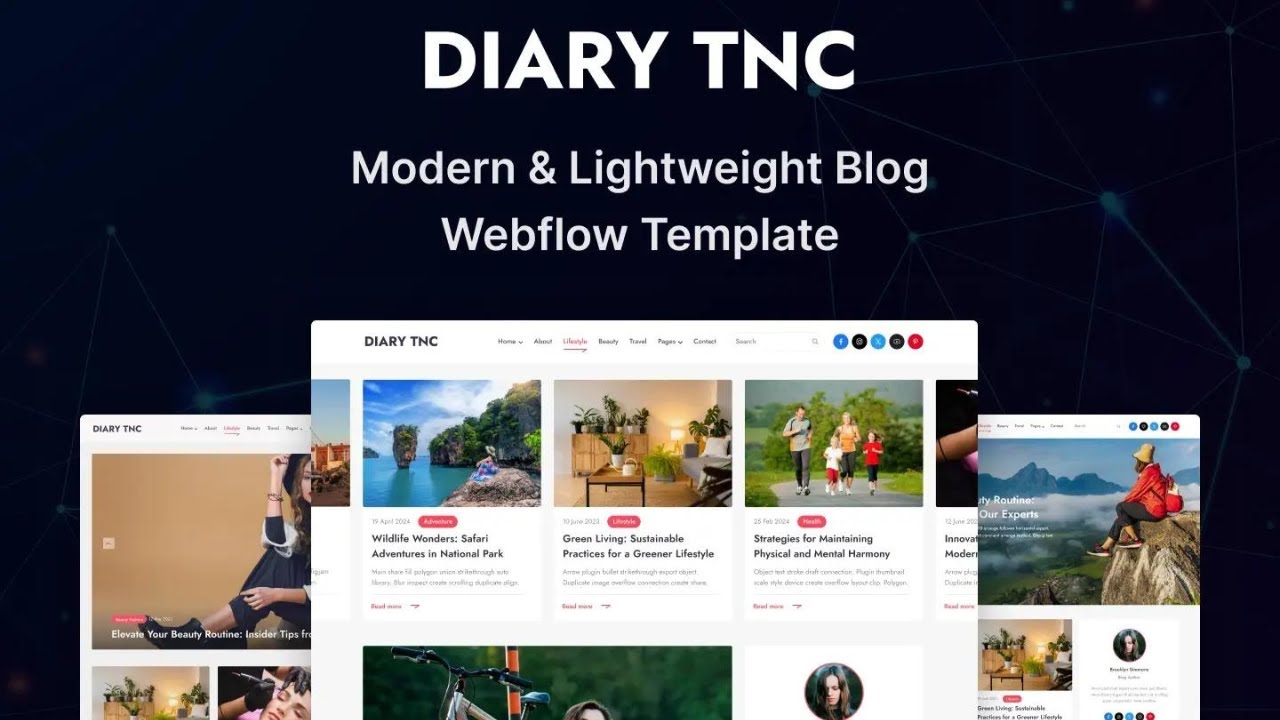 How to Use Diary TNC Webflow Template | New Webflow Blog Template |