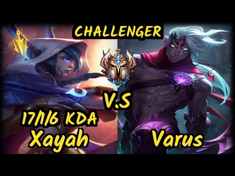 CGA Cody Sun (XAYAH) vs VARUS - 17/1/6 KDA BOTTOM ADC CHALLENGER GAMEPLAY - NA