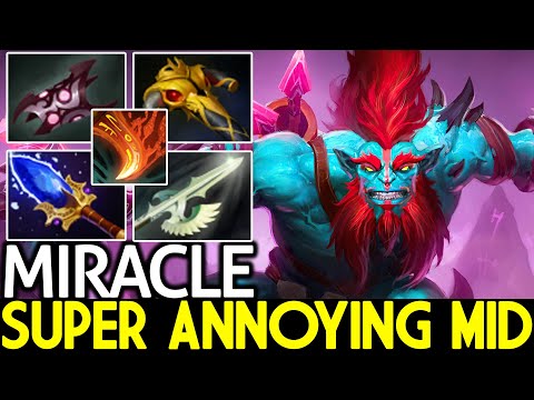MIRACLE [Huskar] Super Annoying Mid Imba Scepter Build Dota 2