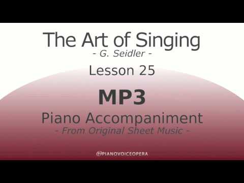 Seidler, The Art of Singing Piano Accompaniment Lesson 25