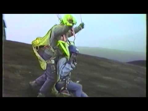 Tess tandem paragliding flight, funny take off!