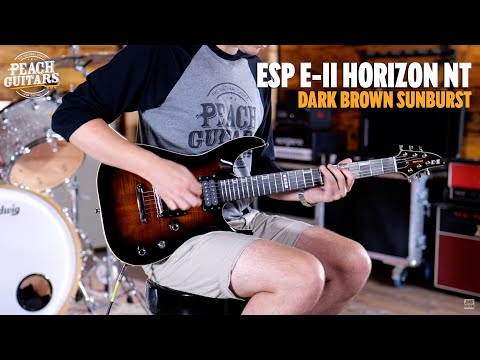 No Talking...Just Tones | ESP E-II Horizon NT | Dark Brown Sunburst