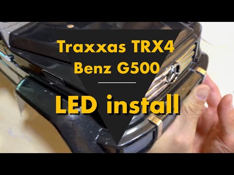 Traxxas TRX4 Benz G500 LED kit install video. 트랙사스 벤츠 G500 LED 킷 장착 영상