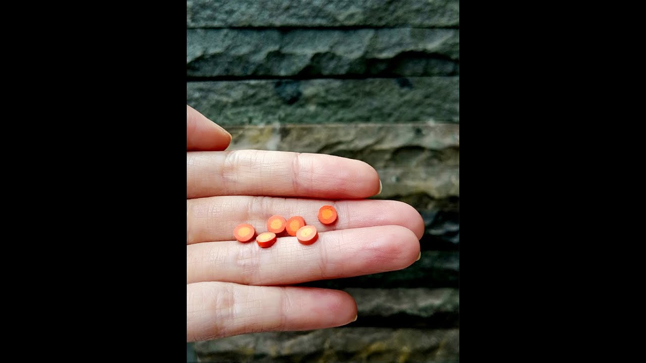 Simple carrot cane from polymer clay